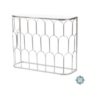 Odessa Mirrored Console Silver Leaf