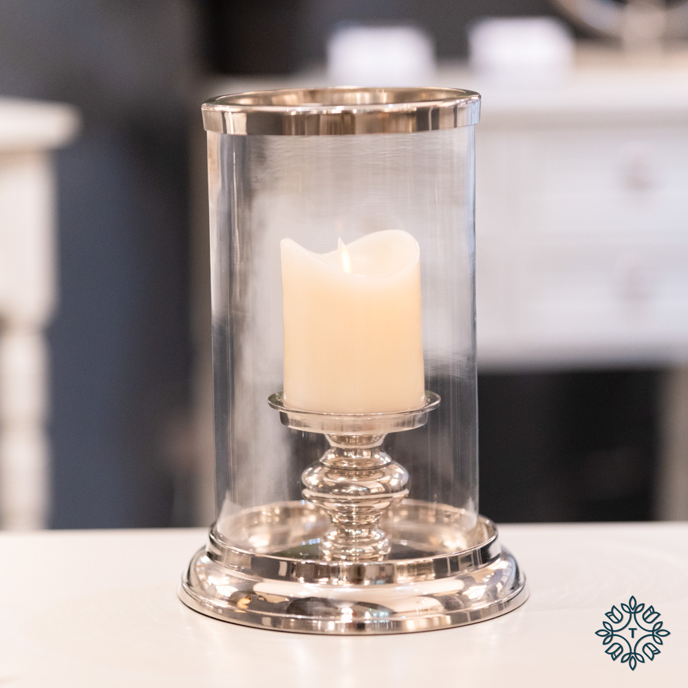 Alani Hurricane Candle Holder Chrome The House of Gordon