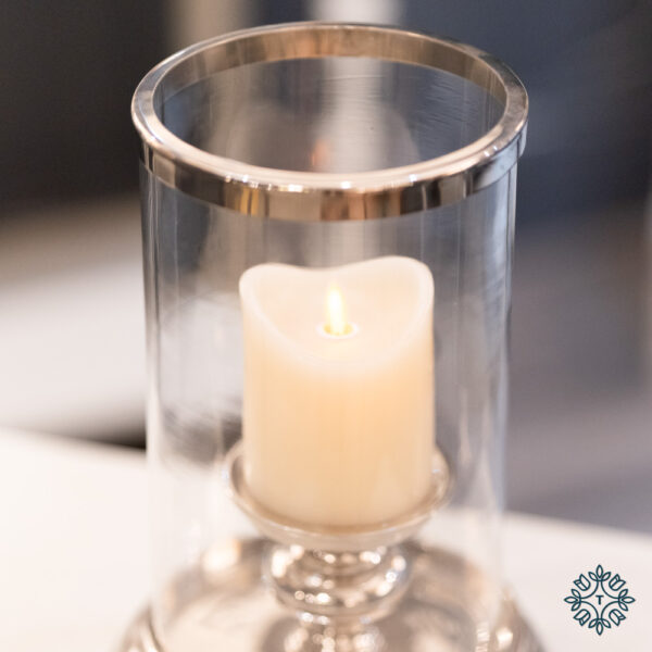 Alani Hurricane Candle Holder Chrome - Image 3