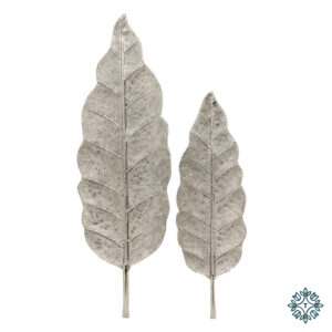 Algarve set of two wall leaf silver 93/70cm