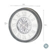 Clockworks Gears Clock Antique Grey - Image 4