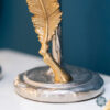 Feather Pillar Candle Holder Silver/Gold 28cm - Image 3