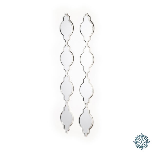 Gatsby Set of Two Mirror Slim Silver