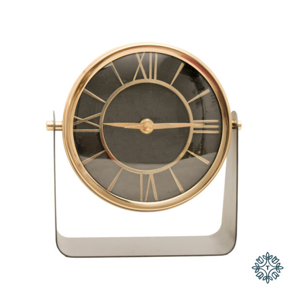 Meera Mantle Clock Antique Gold 20cm