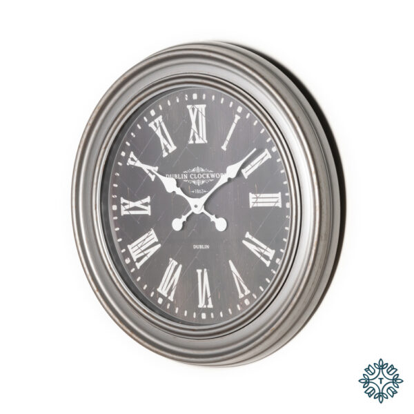 Jana Oversize Wall Clock Rustic Grey