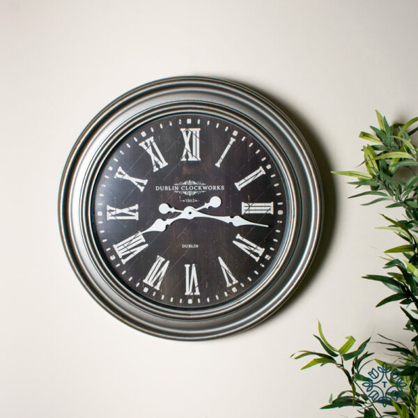 Jana Oversize Wall Clock Rustic Grey - Image 2
