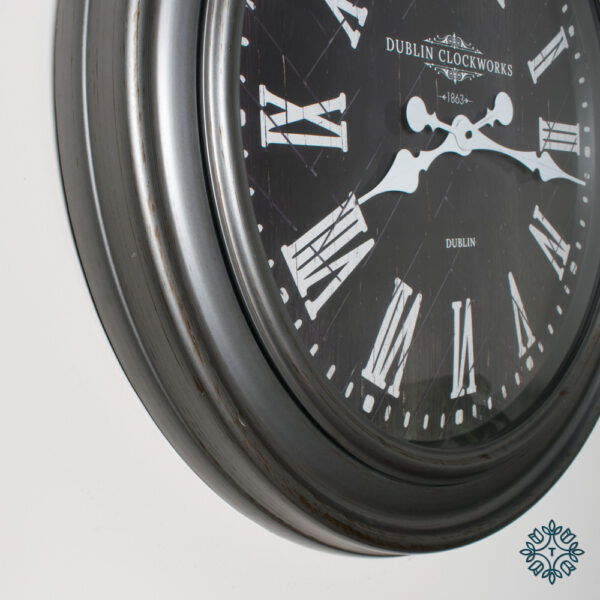Jana Oversize Wall Clock Rustic Grey - Image 3